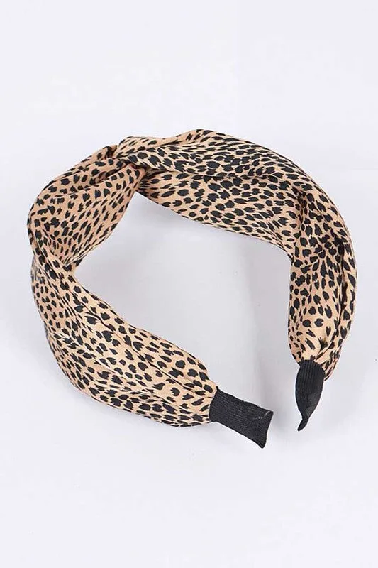 Animal Printed Top Knot Headband Set 3PCS SET