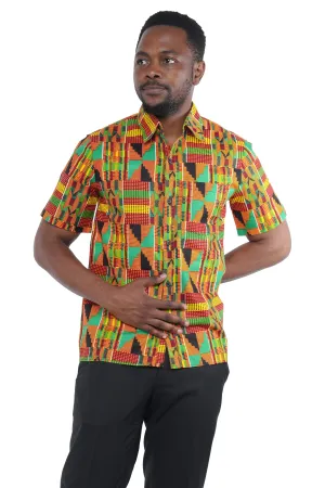 Ankara Half Sleeves Shirt For Men