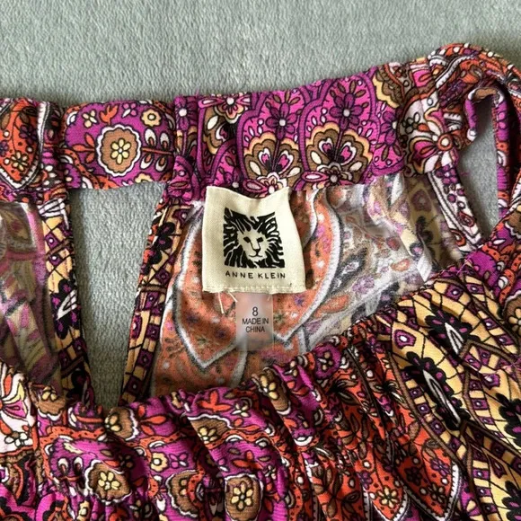 Anne Klein maxi dress with gorgeous colors/print