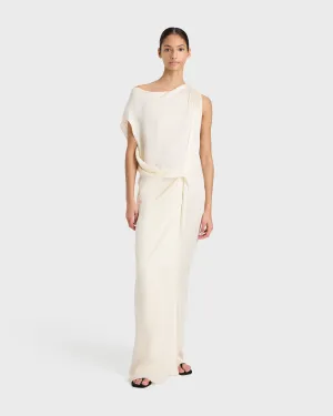 Ardea Draped Dress - Pearl