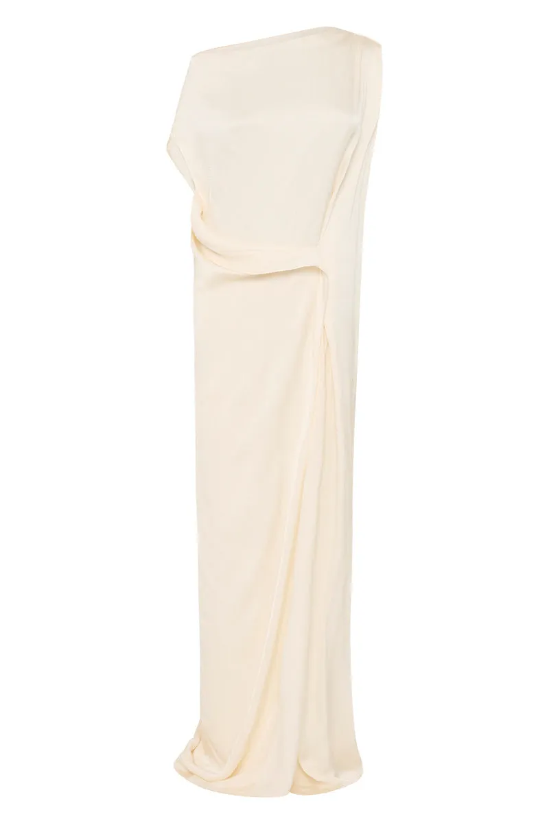 Ardea Draped Dress - Pearl