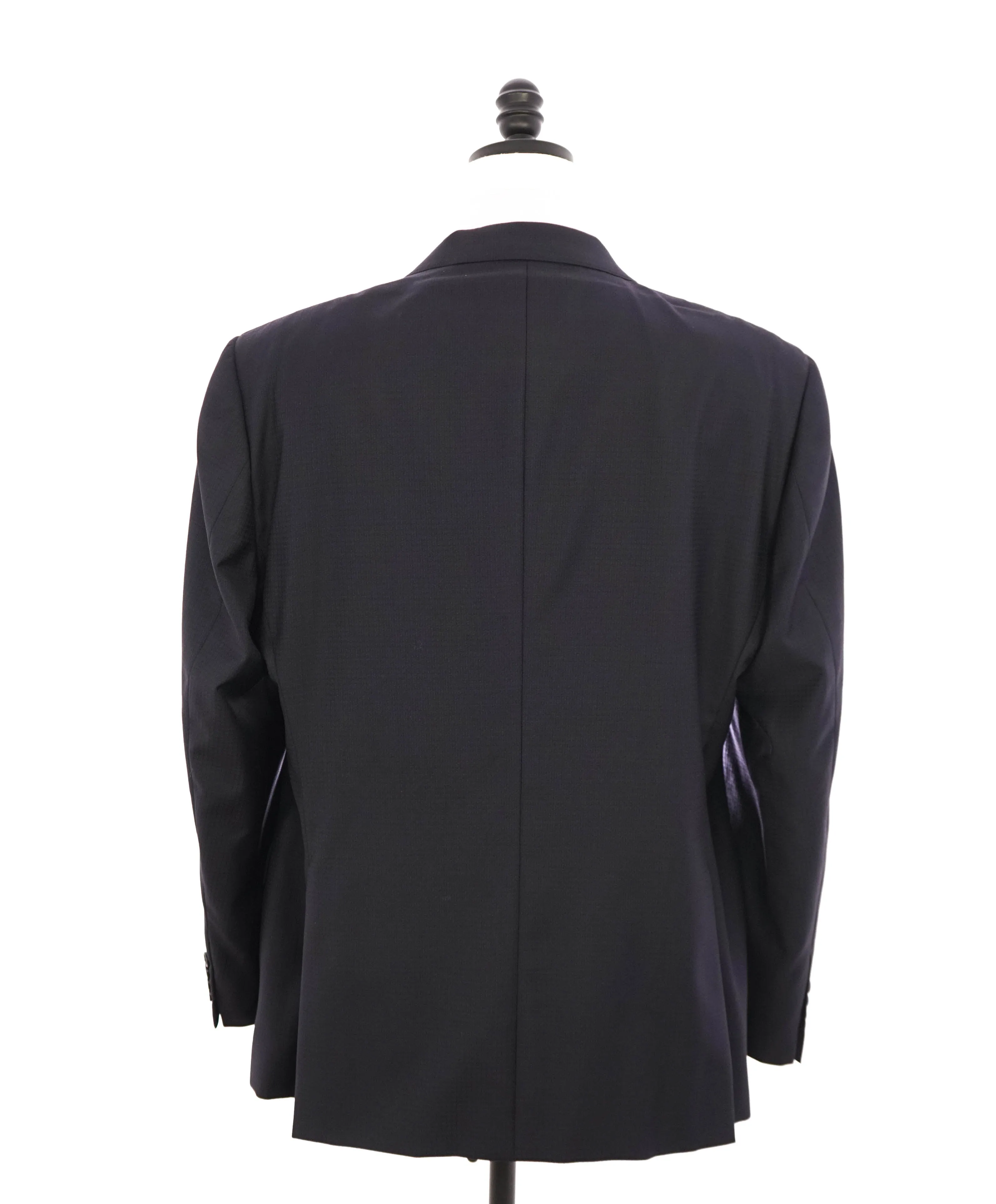 ARMANI COLLEZIONI - “M Line” Micro Check Navy Blue Suit - 46R