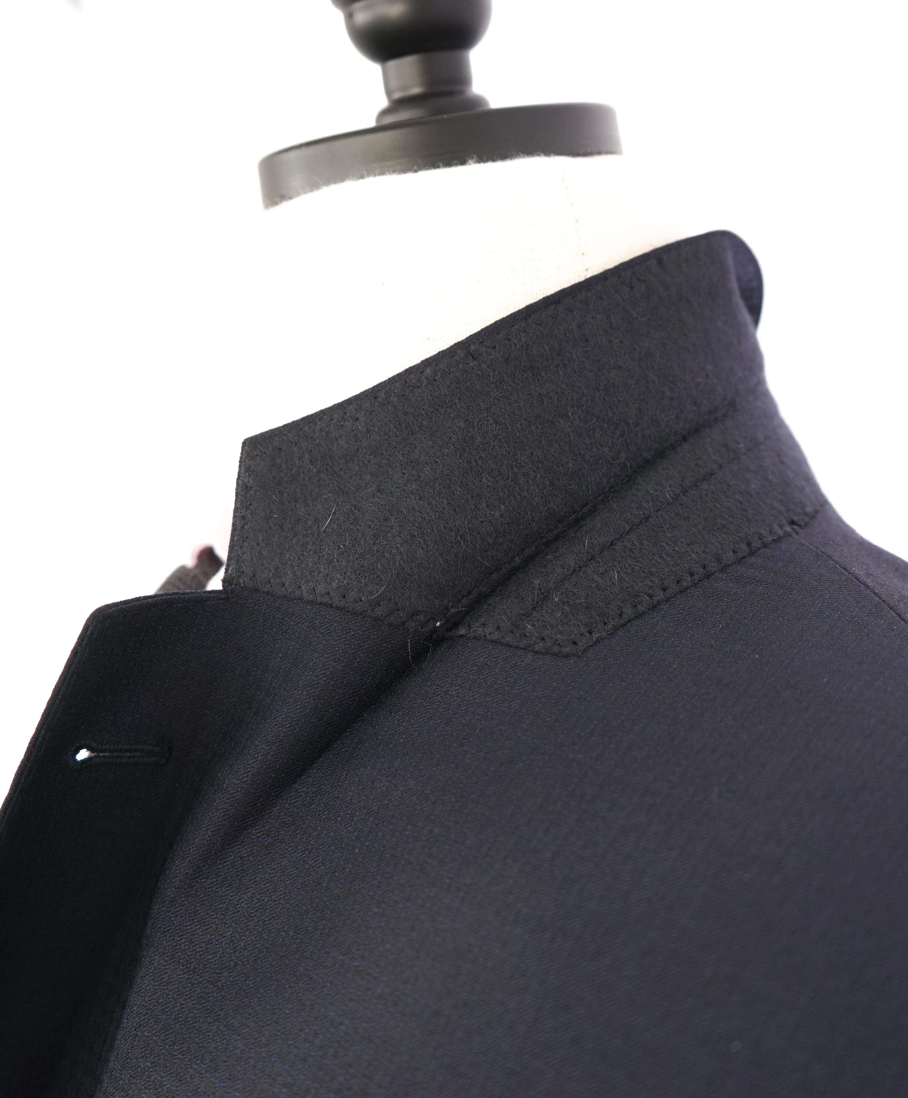 ARMANI COLLEZIONI - “M Line” Micro Check Navy Blue Suit - 46R
