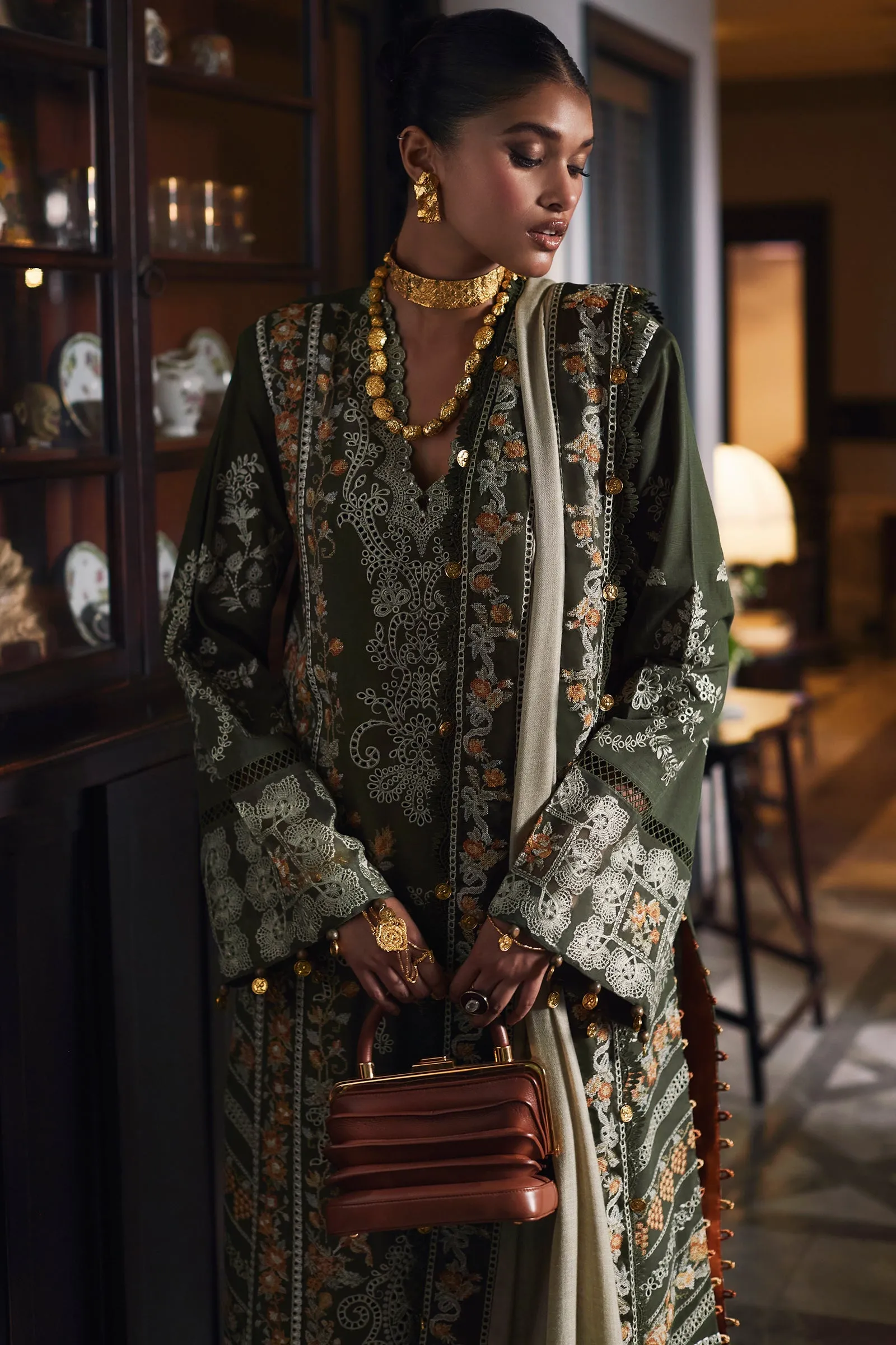 ARSIN (EW22-10) | Elan Winter Embroidered Collection | Unstitched Slub Khaddar Suits