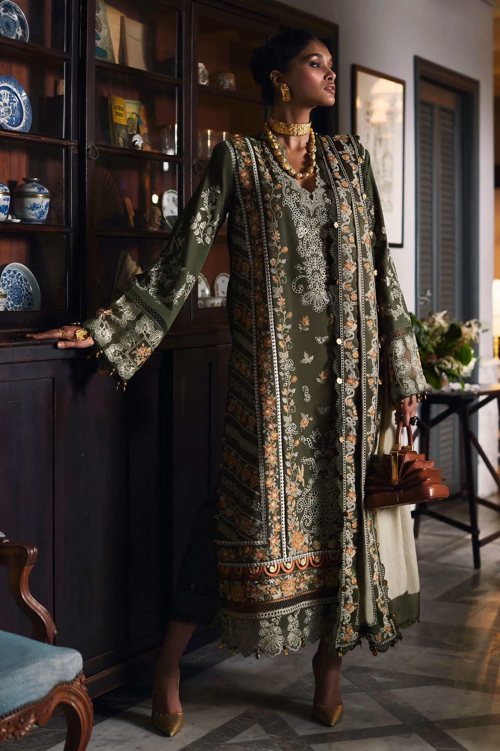 ARSIN (EW22-10) | Elan Winter Embroidered Collection | Unstitched Slub Khaddar Suits