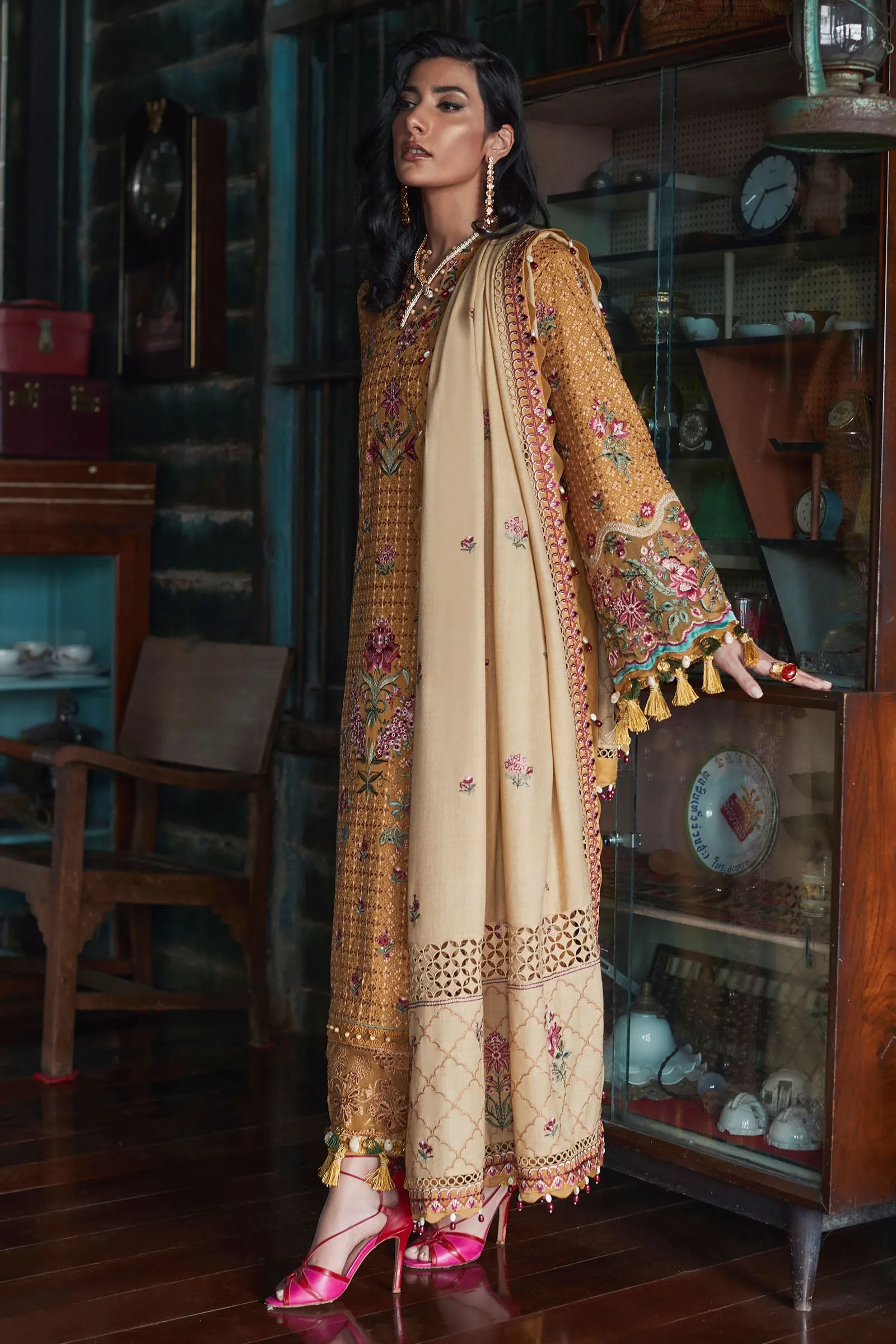 ASAREH (EW22-06) | Elan Winter Embroidered Collection | Unstitched Slub Khaddar Suits