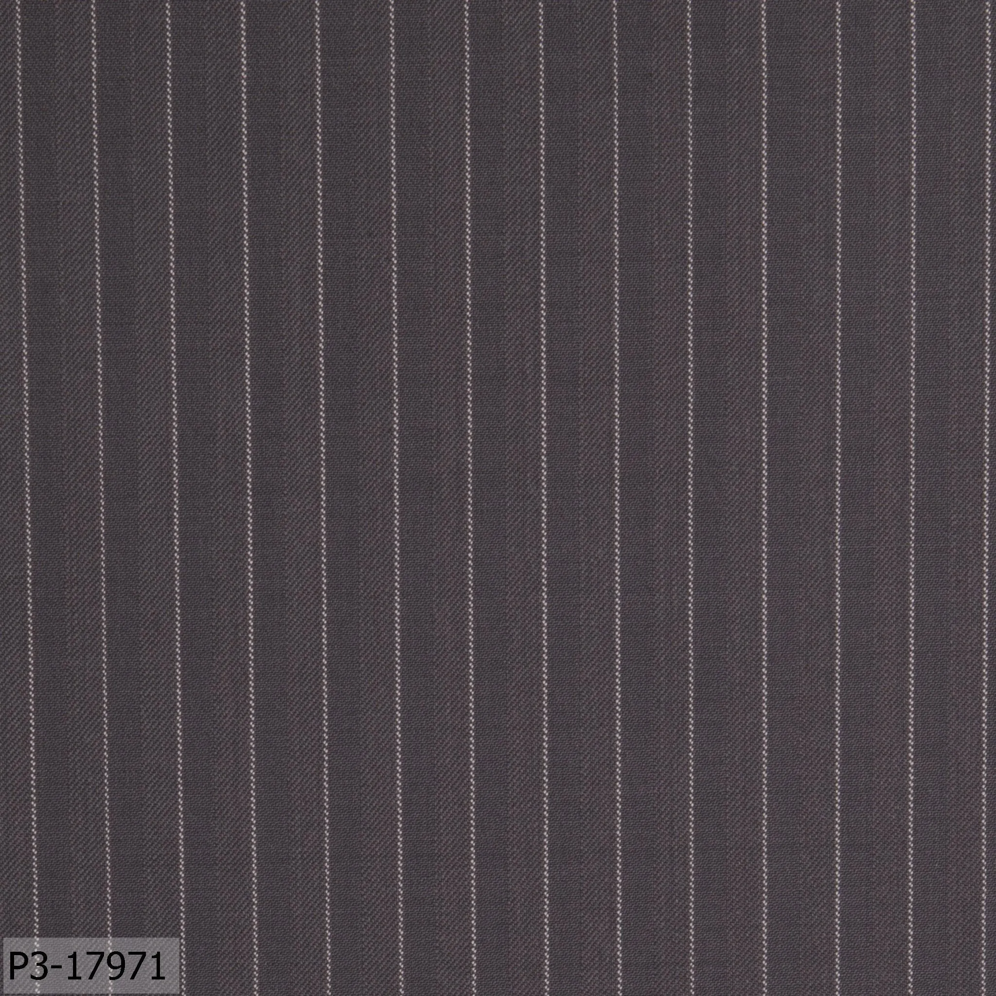Ash Grey With White Dotted Stripe Suit