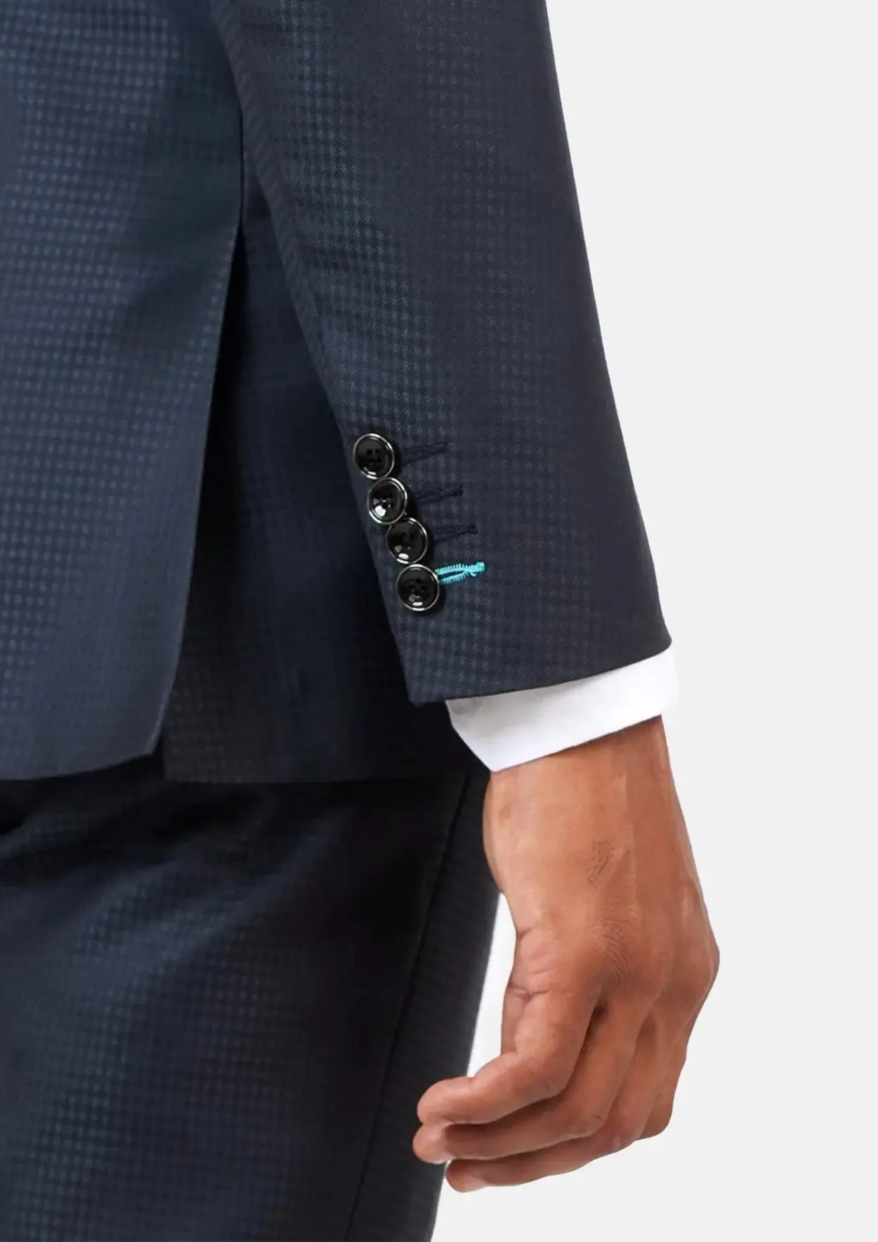 Astor Graphite Blue Microcheck Suit