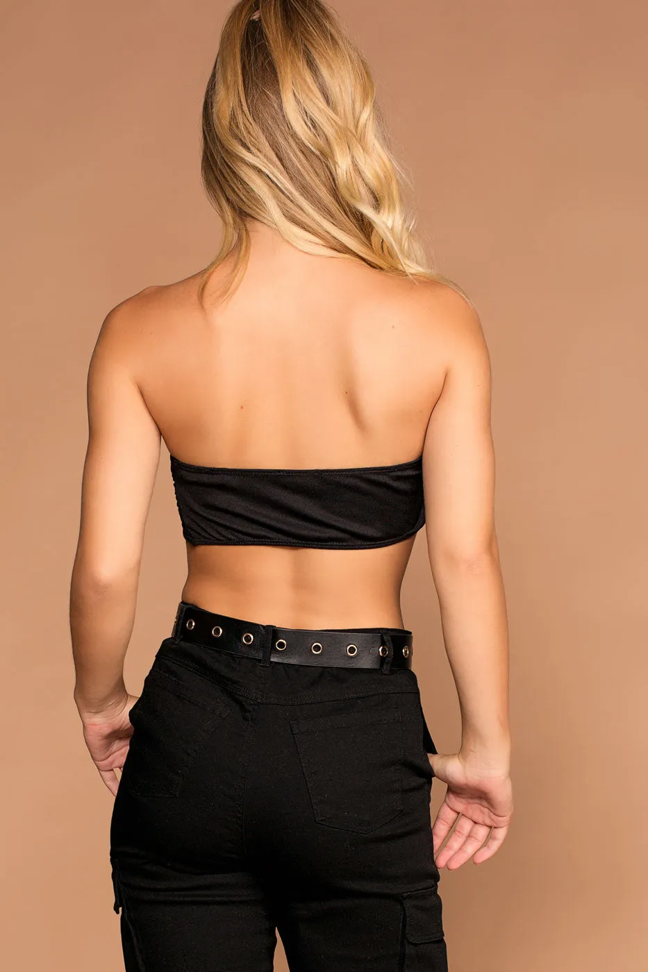 Aubrey Black Bow Bandeau