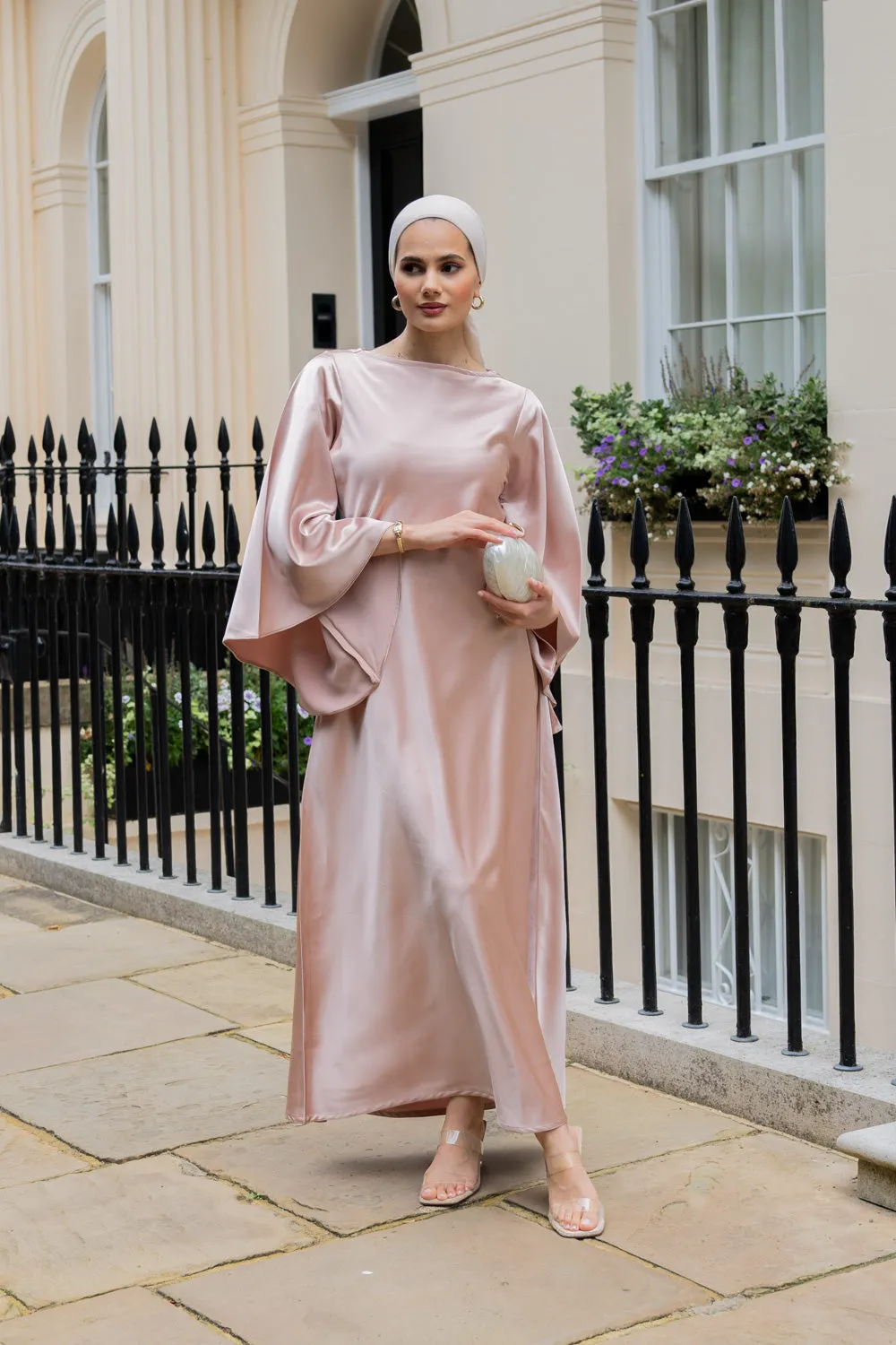 Aurora Pastel Pink Modest Dress