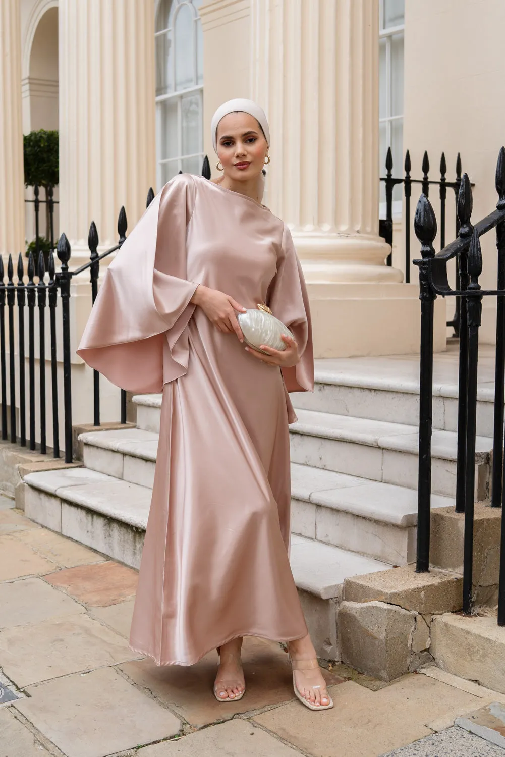 Aurora Pastel Pink Modest Dress