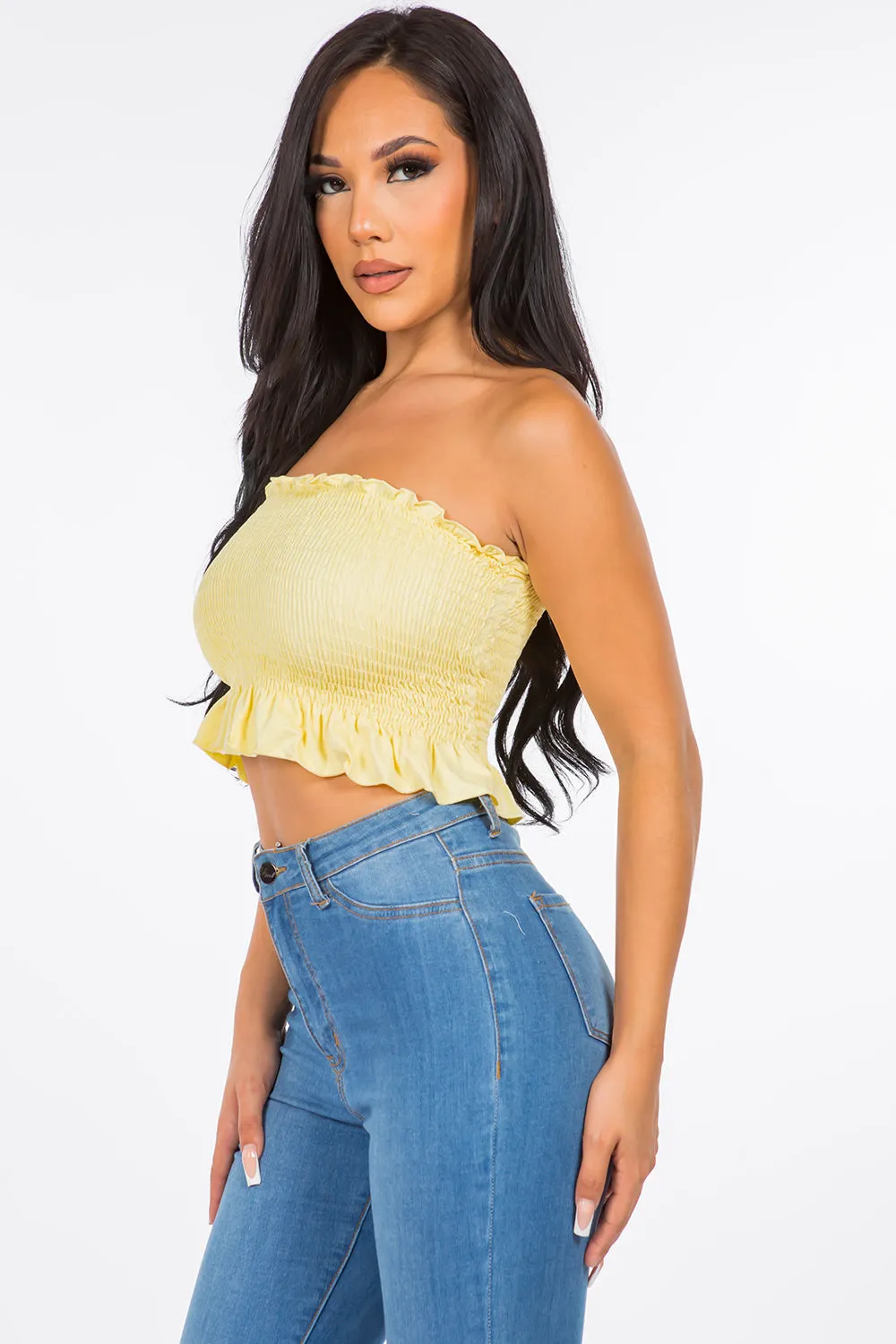 Avery Smocked Tube Top