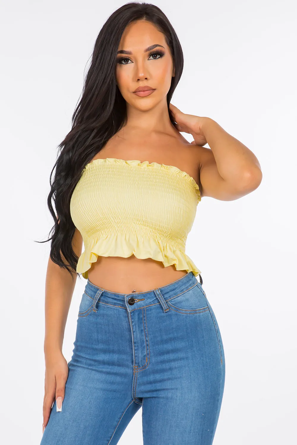 Avery Smocked Tube Top