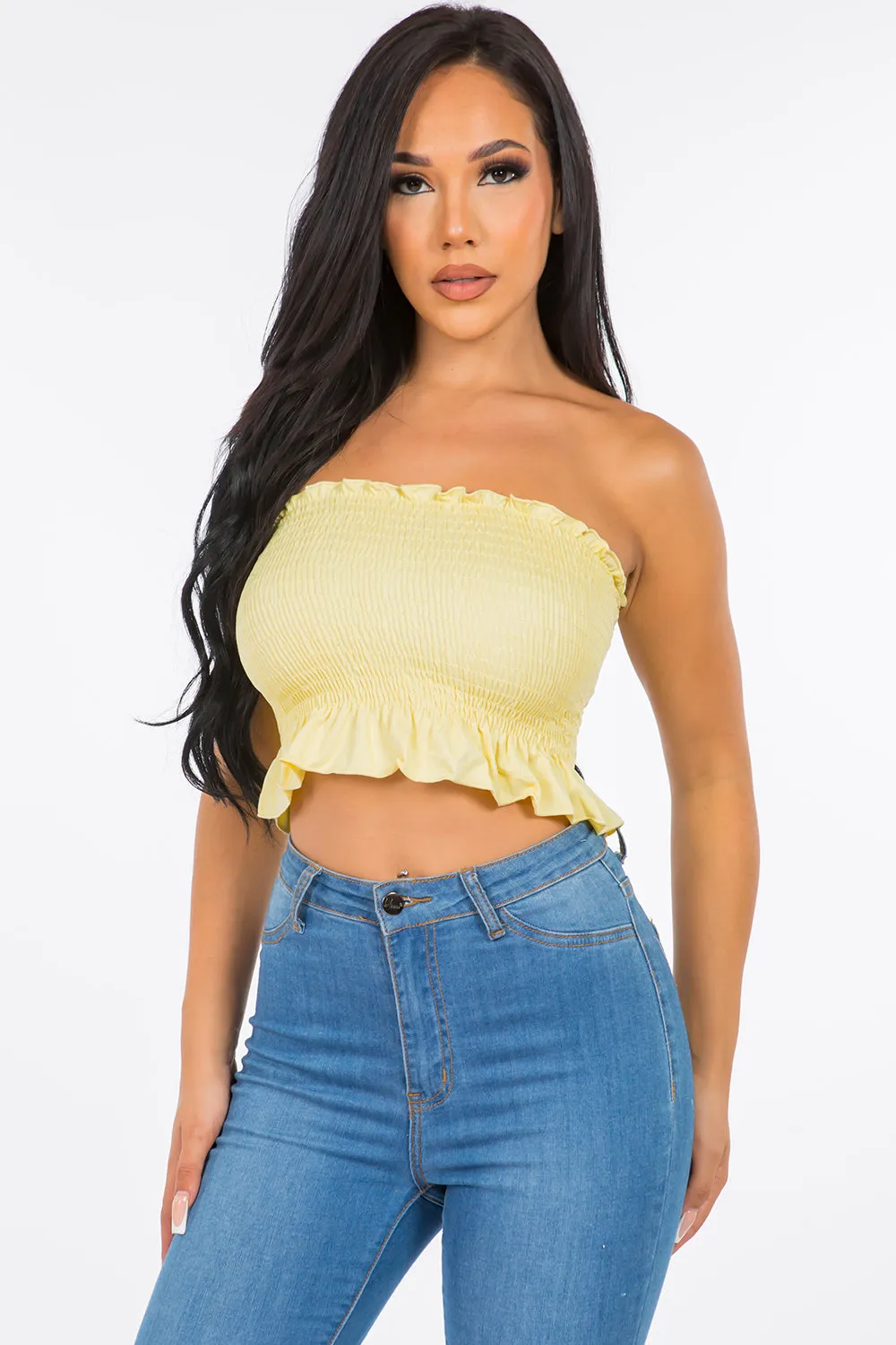 Avery Smocked Tube Top