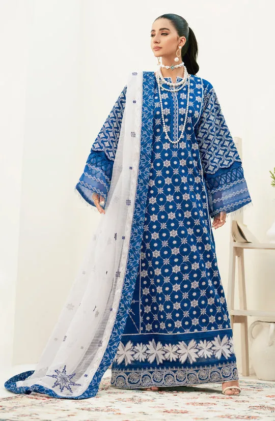 Azure Blue Embroidered Pakistani Salwar Kameez Dupatta Salwar Suit