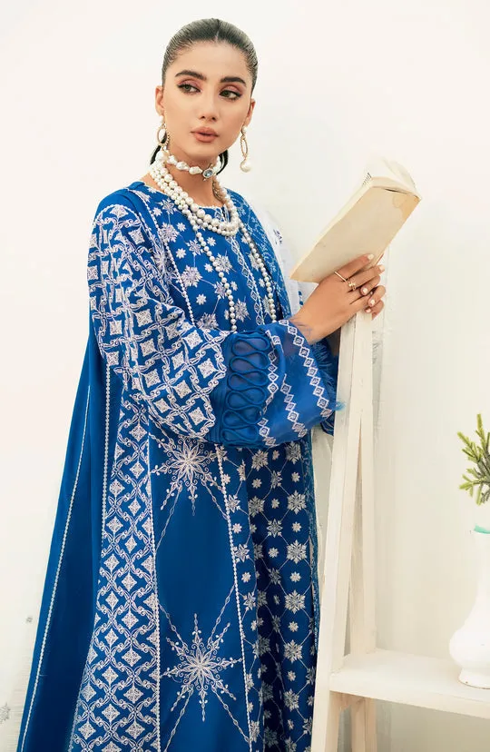 Azure Blue Embroidered Pakistani Salwar Kameez Dupatta Salwar Suit