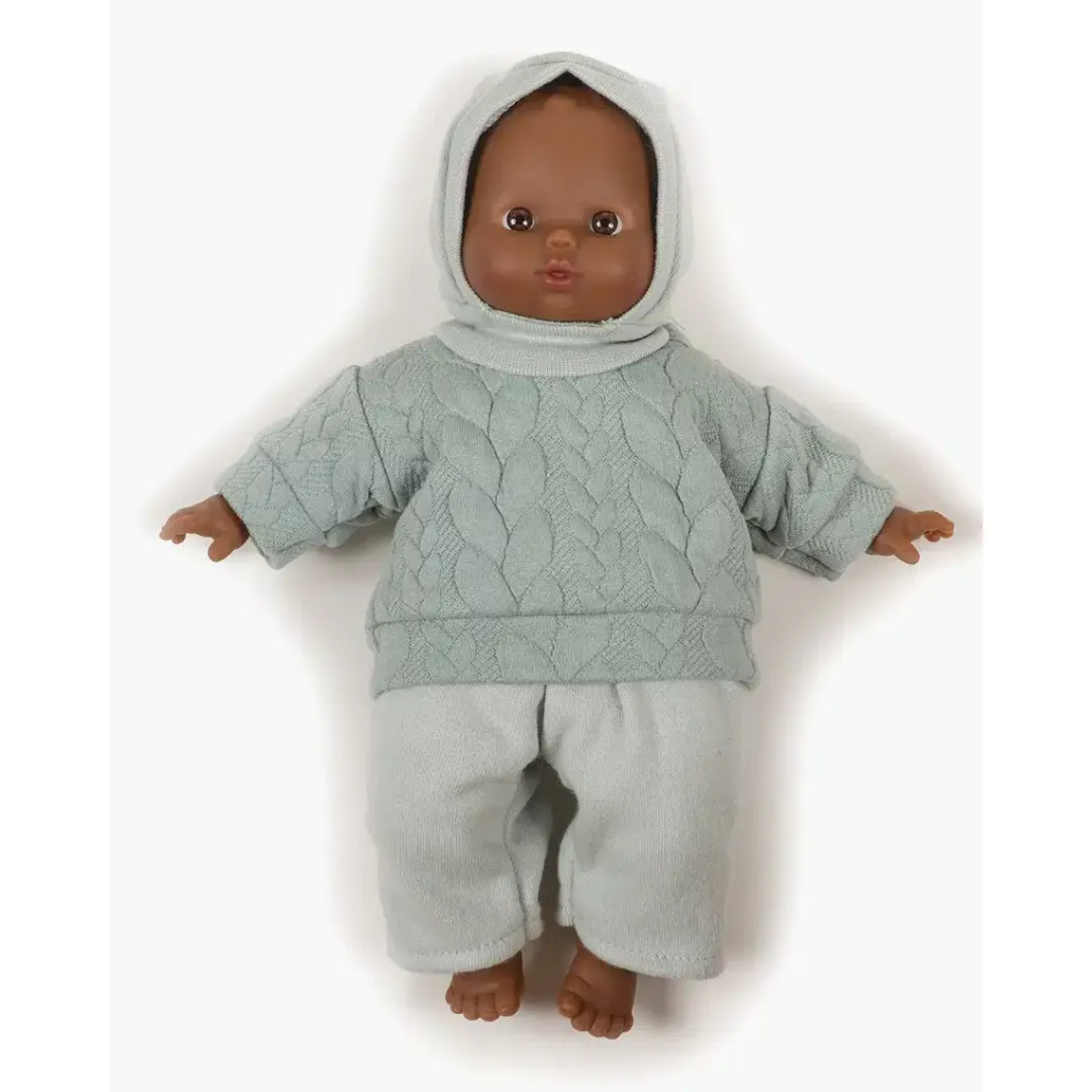 Babies 3Pc Liam Set - Green Tea Cable Knit