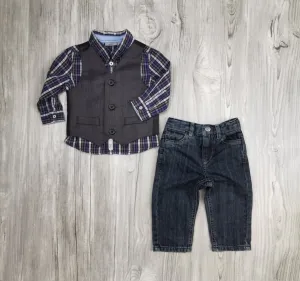 BABY BOY SIZE 6/9 MONTHS - Baby MEXX, 3 Piece Mix N Match Outfit EUC B23