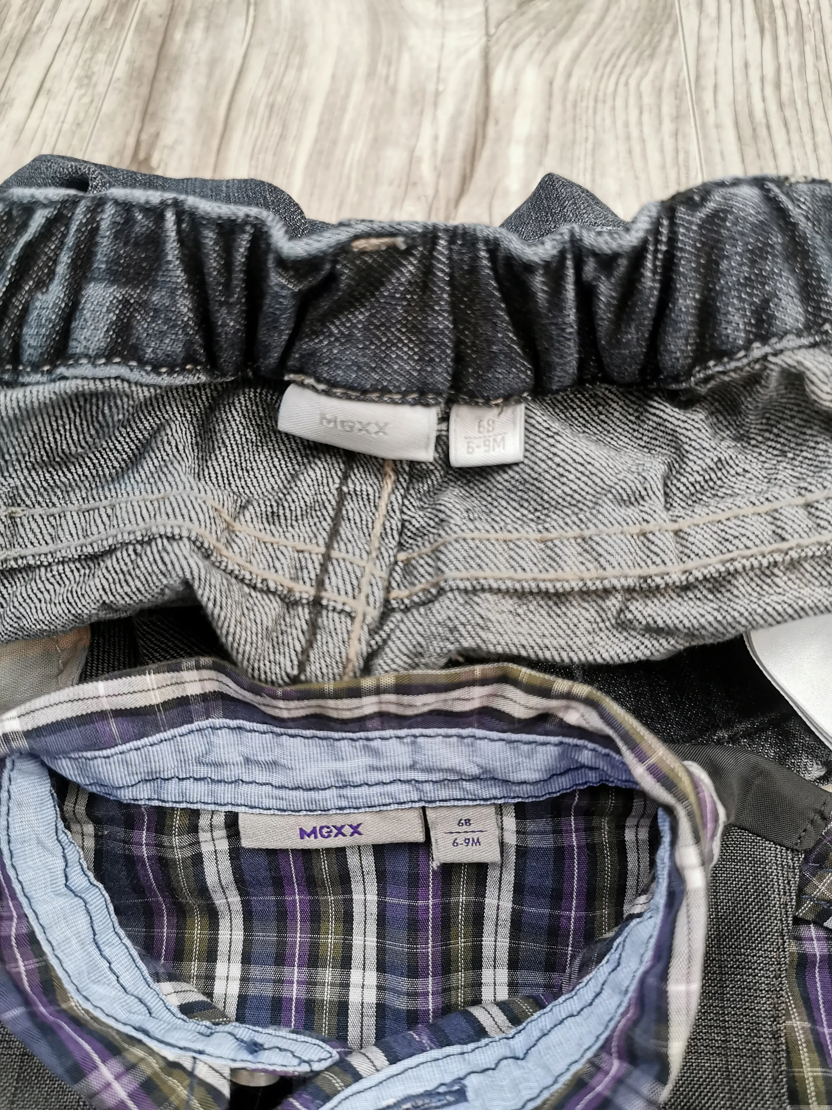BABY BOY SIZE 6/9 MONTHS - Baby MEXX, 3 Piece Mix N Match Outfit EUC B23
