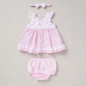 Baby Dress Set - Striped/Bow (0-9 Months) (PK6) D06413A