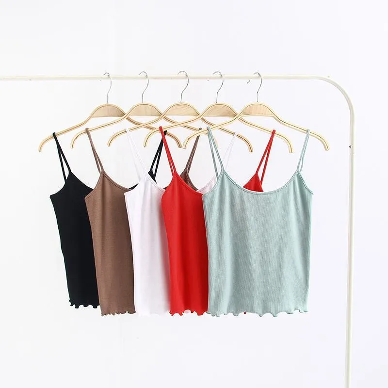 Backless Ruffled Hem Tank Top