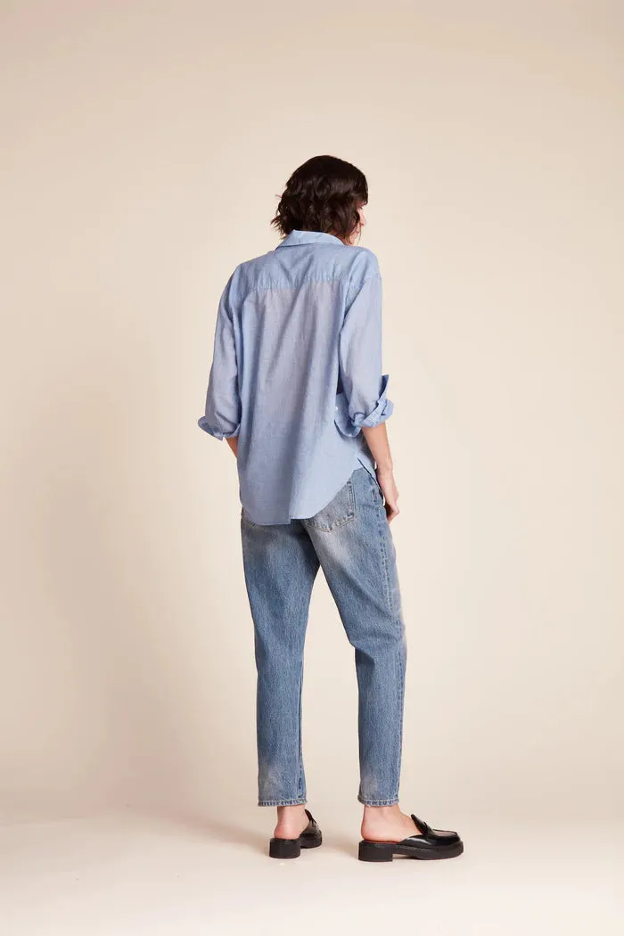 Balke overisized button down -blue houndstooth