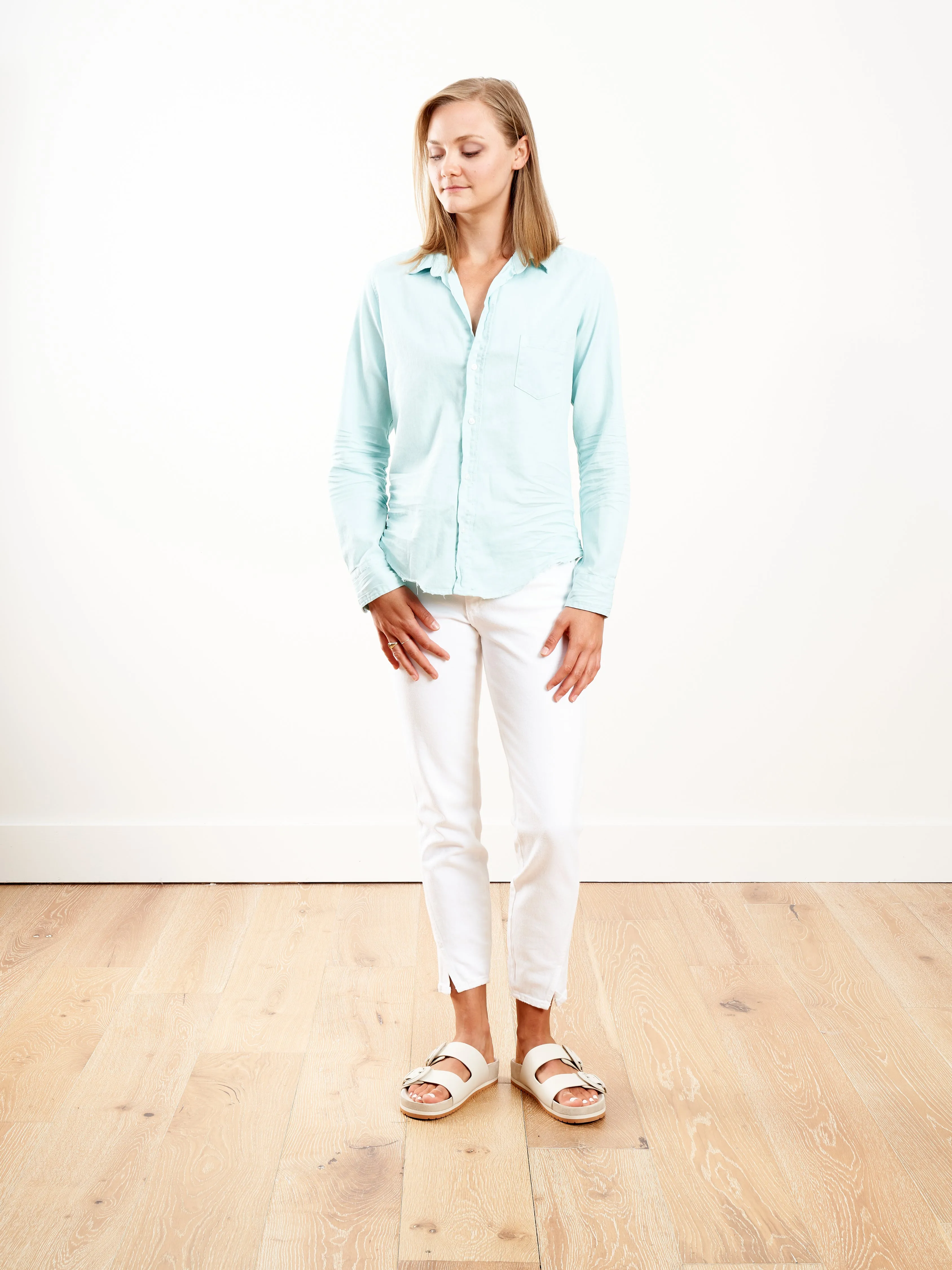 barry button down - sea foam