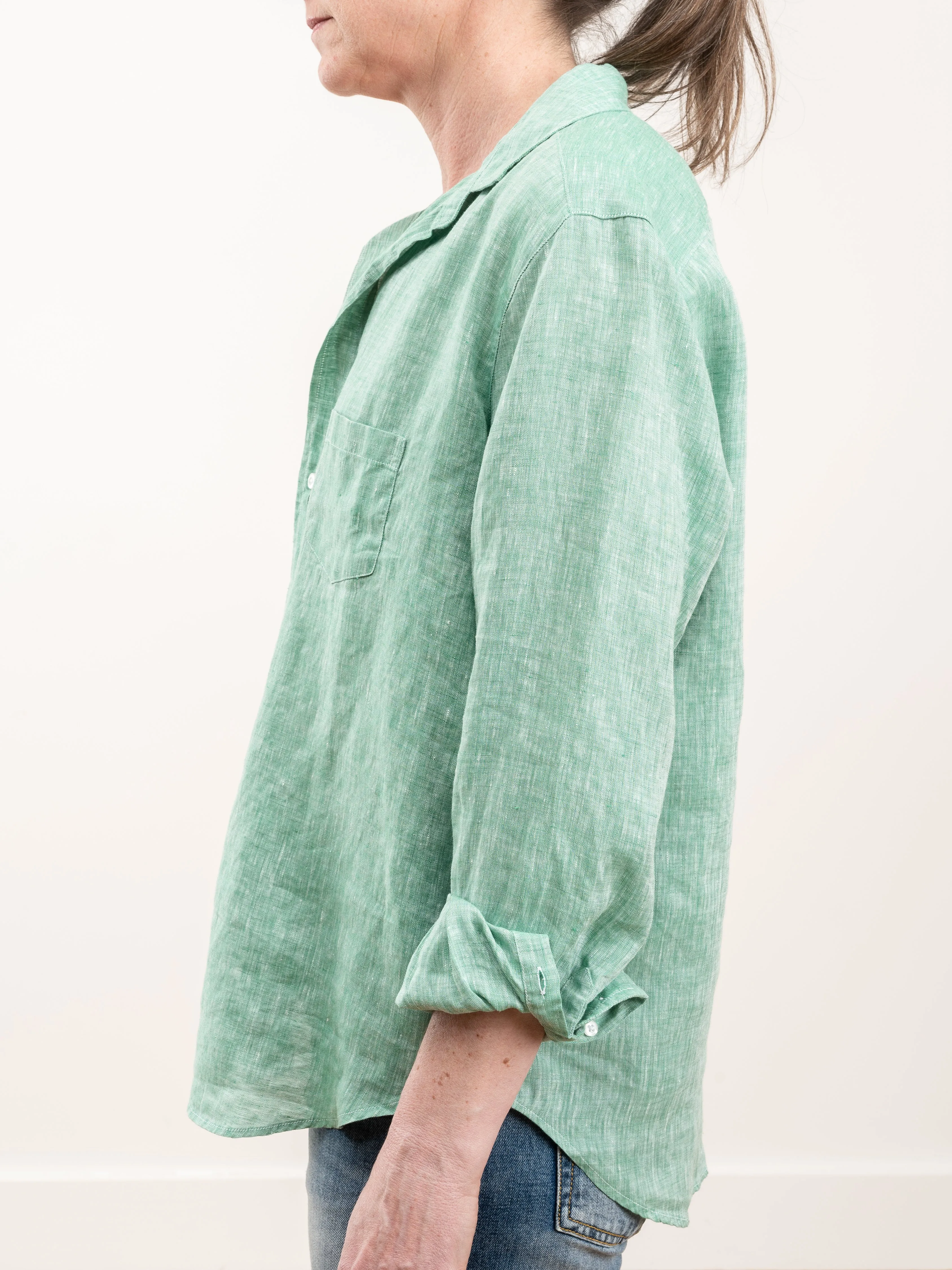 barry button down - sea green