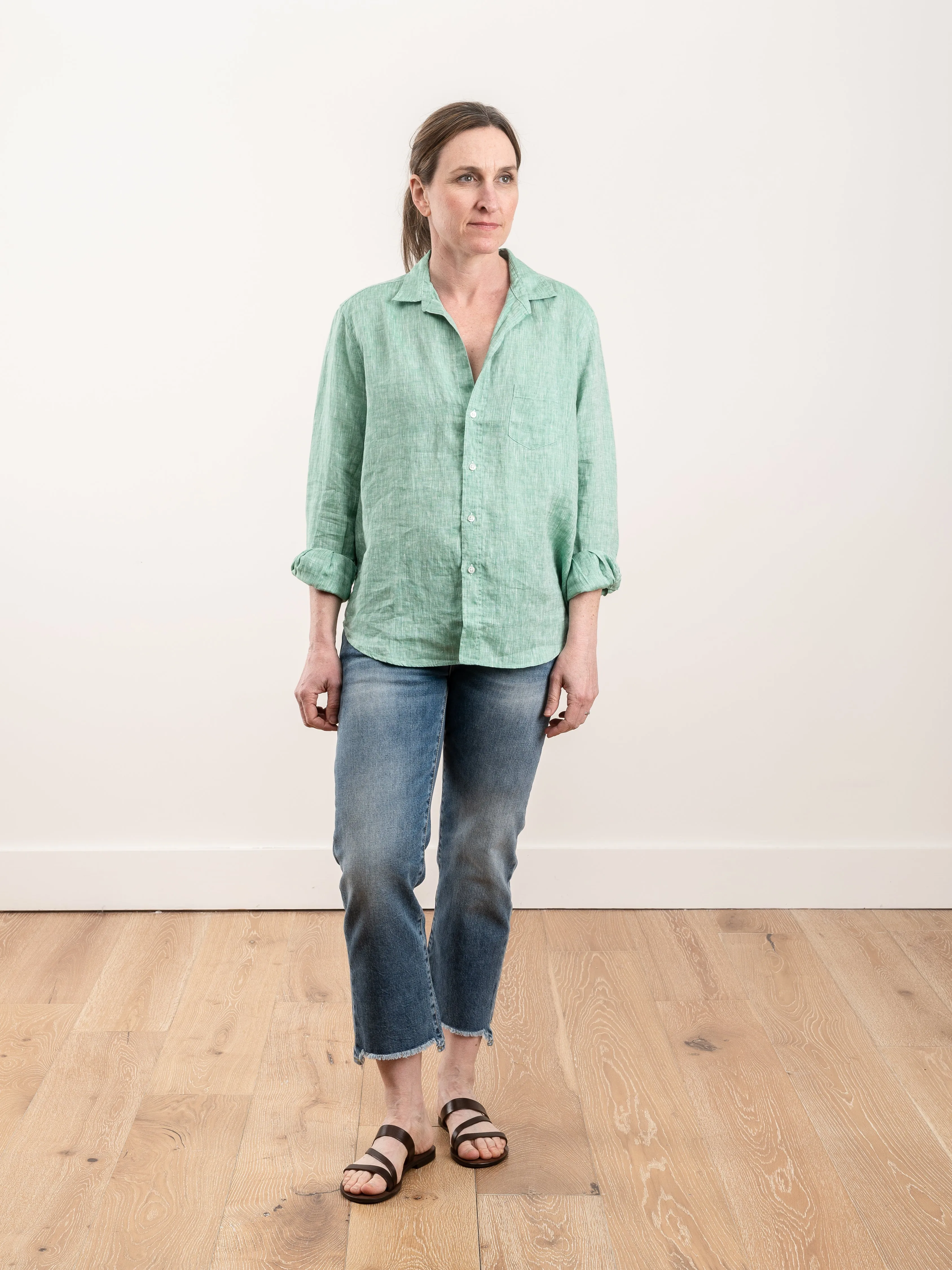 barry button down - sea green