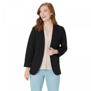 Belle by Kim Gravel Women's Cuffed Sleeve Stretch Blazer