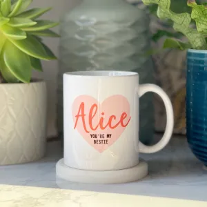 Bestie Heart Personalised Mug