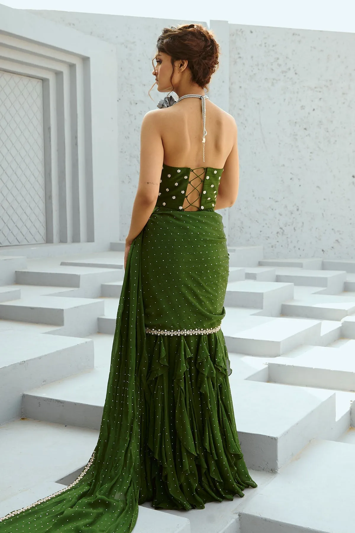 Bianca Corset Pre Drape Saree