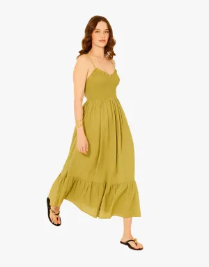 BILA Lyon Dress in Green Cedar