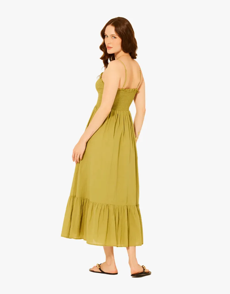BILA Lyon Dress in Green Cedar