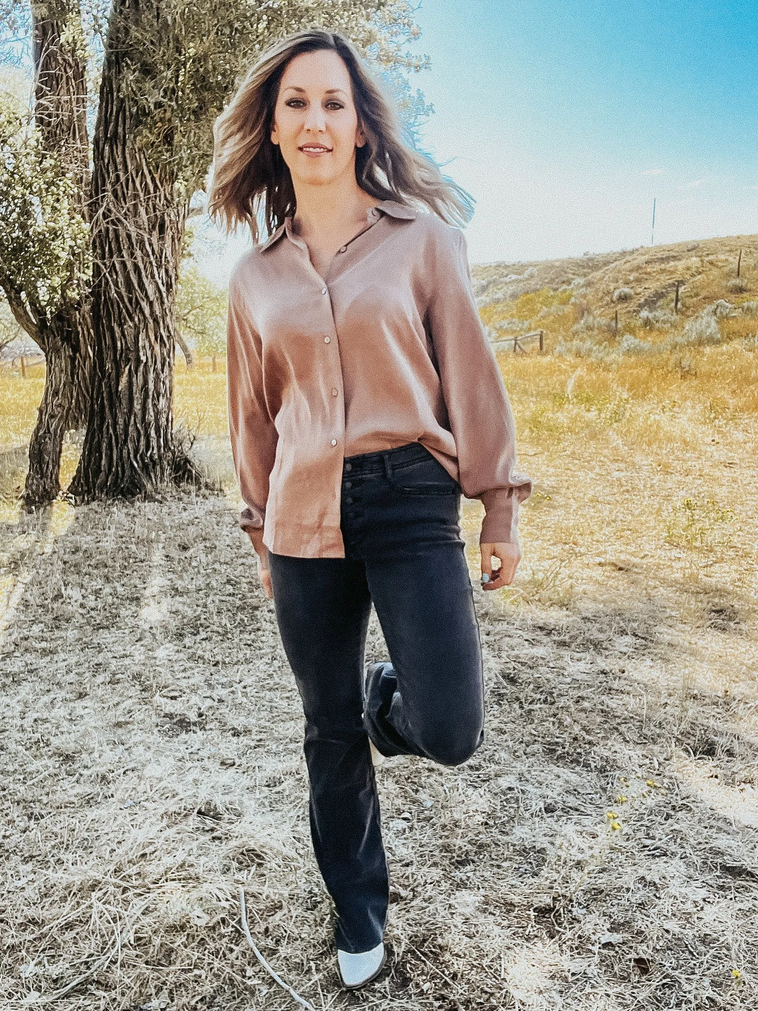 Birdie Suede Button Down