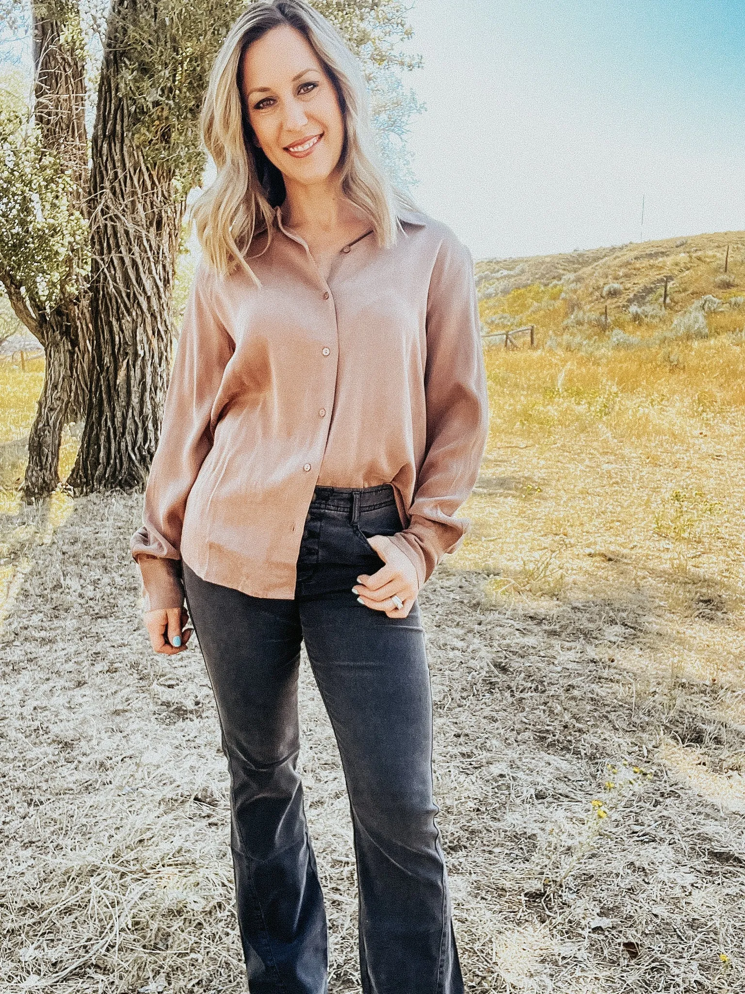 Birdie Suede Button Down
