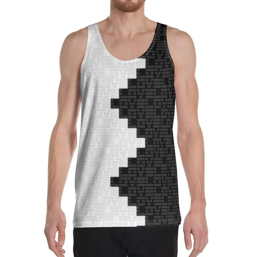 Black & White Love Pattern Tank Top 90ITWC