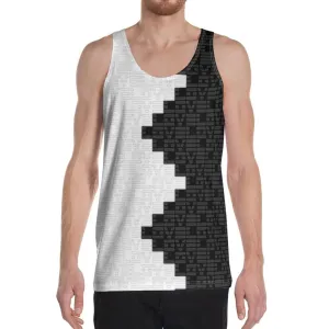 Black & White Love Pattern Tank Top 90ITWC