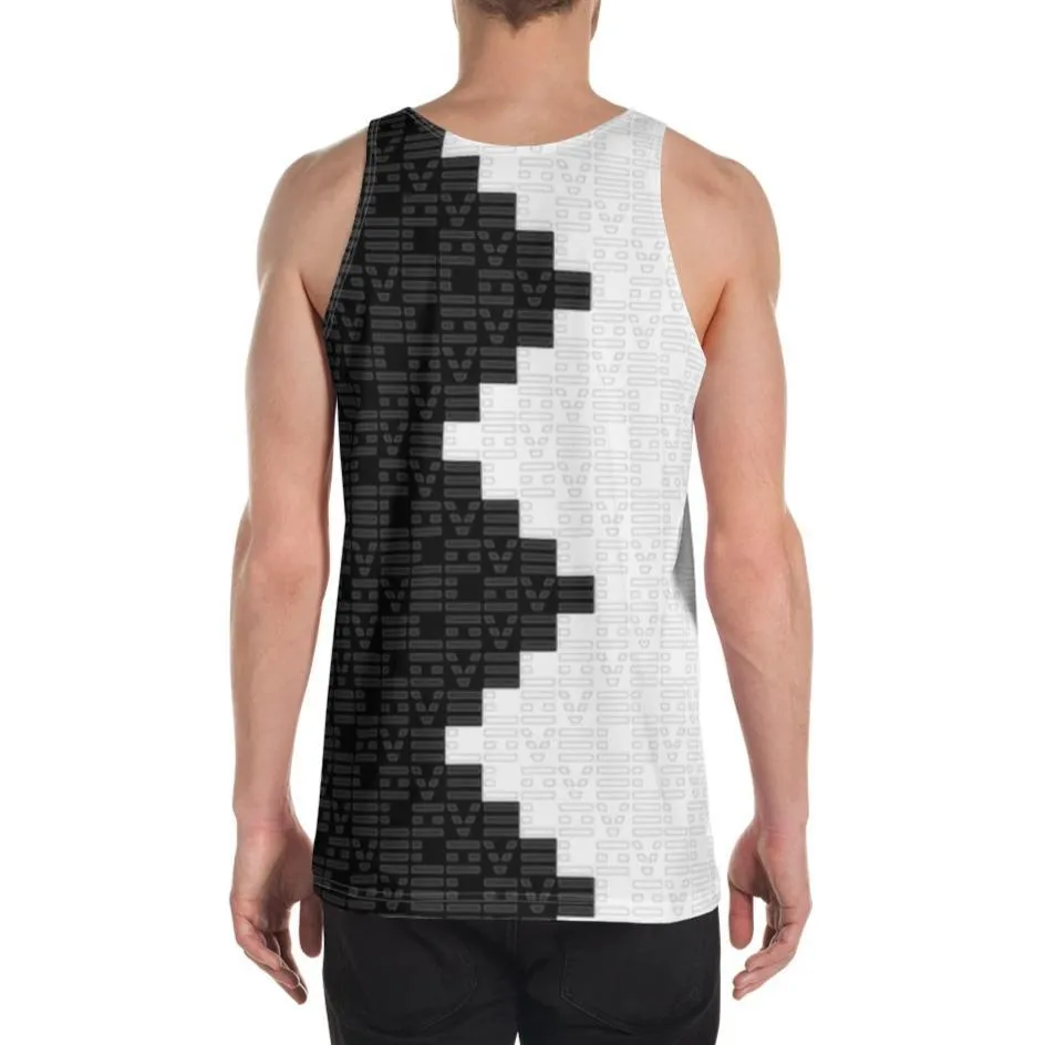 Black & White Love Pattern Tank Top 90ITWC