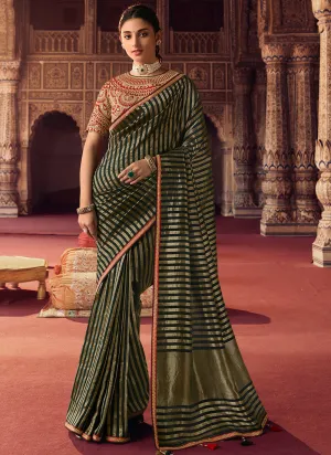 Black And Red Sequence Embroidery Saree