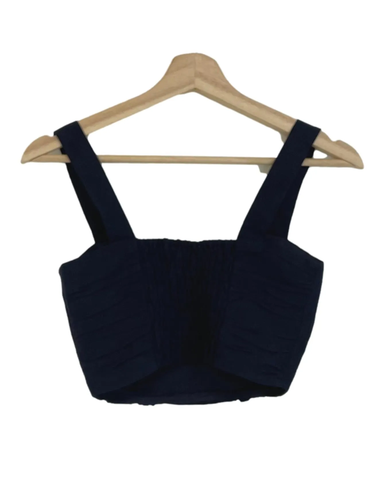 Black Ruffled Sweetheart Top LB