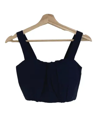 Black Ruffled Sweetheart Top LB