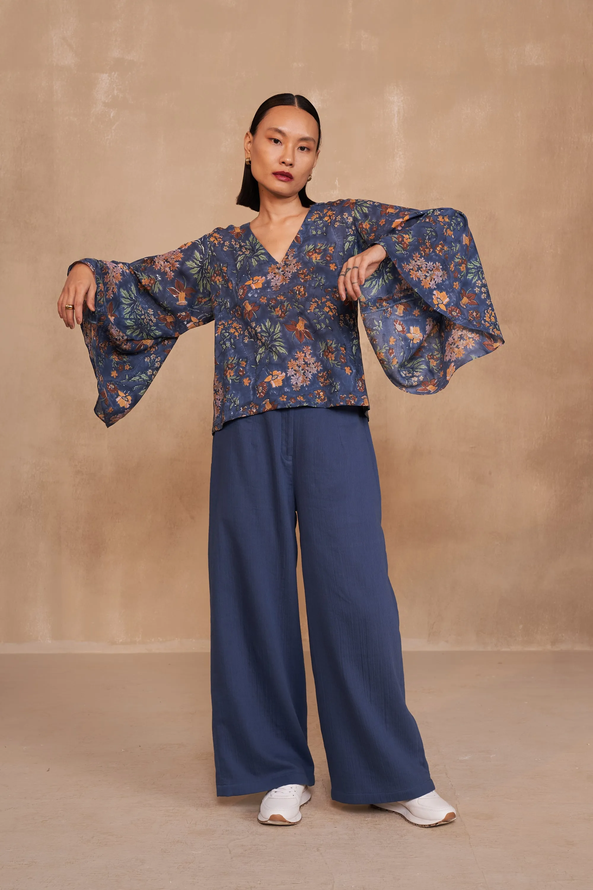 Blooming Blue Lyocell Top