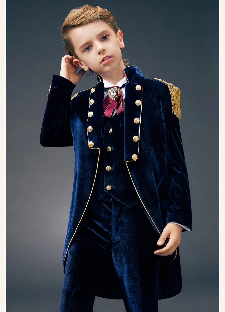 Blue British Velvet Tuxedo