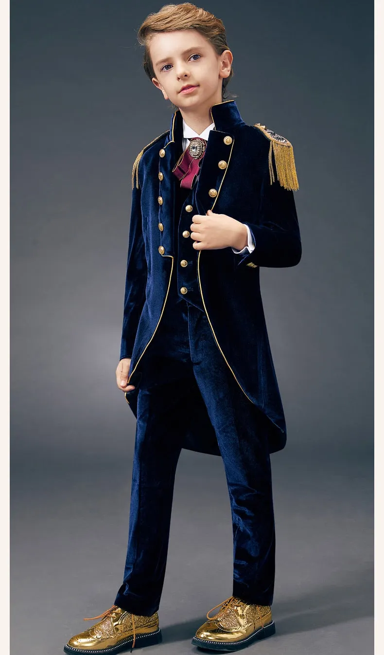 Blue British Velvet Tuxedo