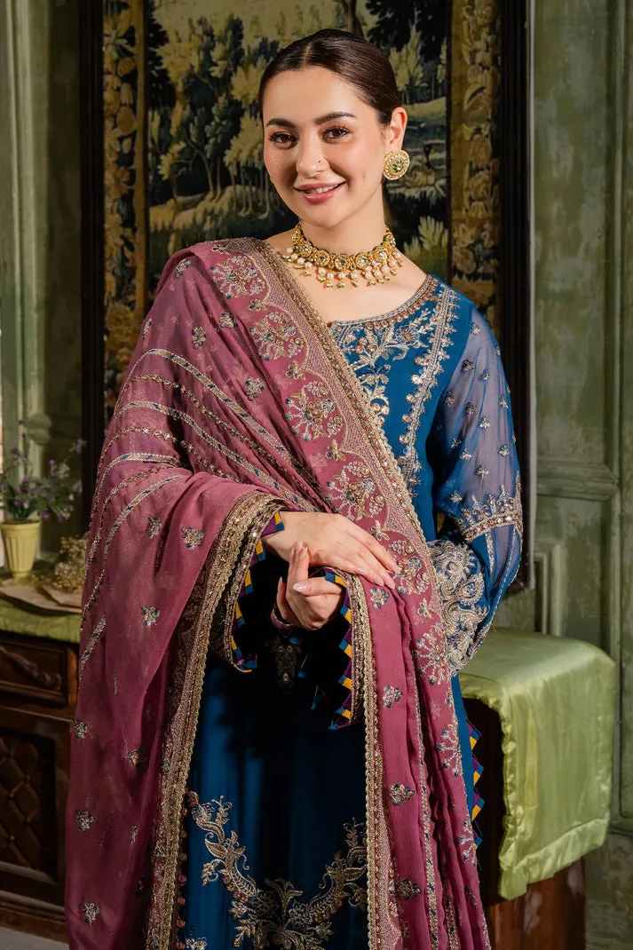Blue Pakistani Salwar Kameez with Pink Contrast Dupatta Salwar Suit