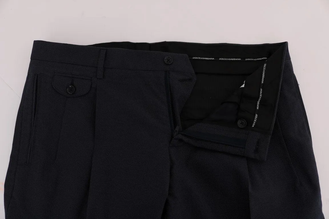 Blue Pattern Cotton Pants