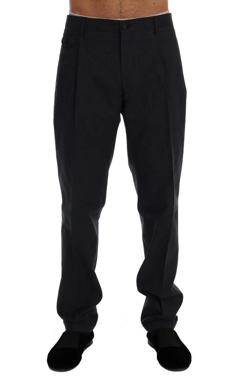 Blue Pattern Cotton Pants