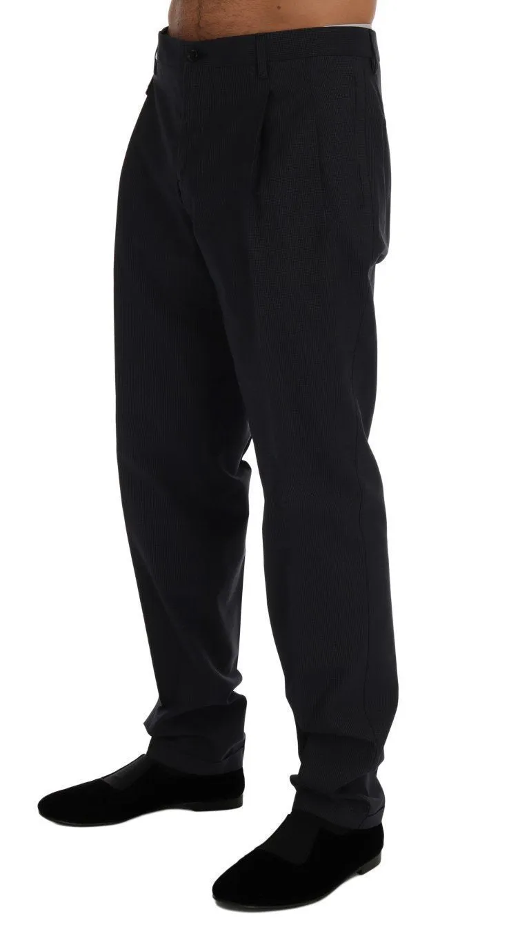 Blue Pattern Cotton Pants