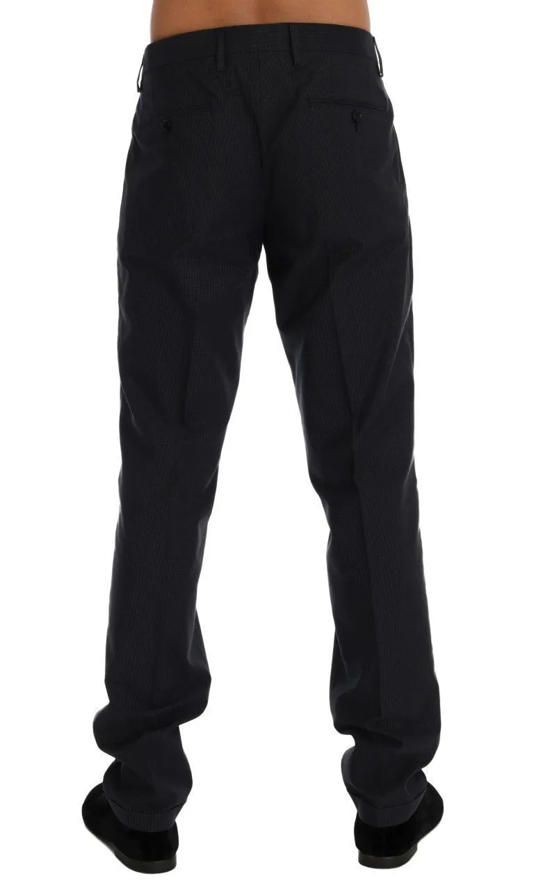 Blue Pattern Cotton Pants